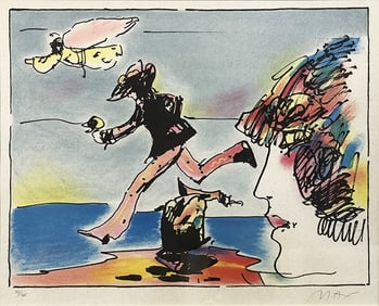 Peter Max 'Runner and Flying Sage'