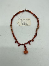 570 - Ancient Carnelian and Agate Bead Necklace