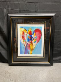 Angel with Heart by Peter Max (German/American, b.1937) Serigraph