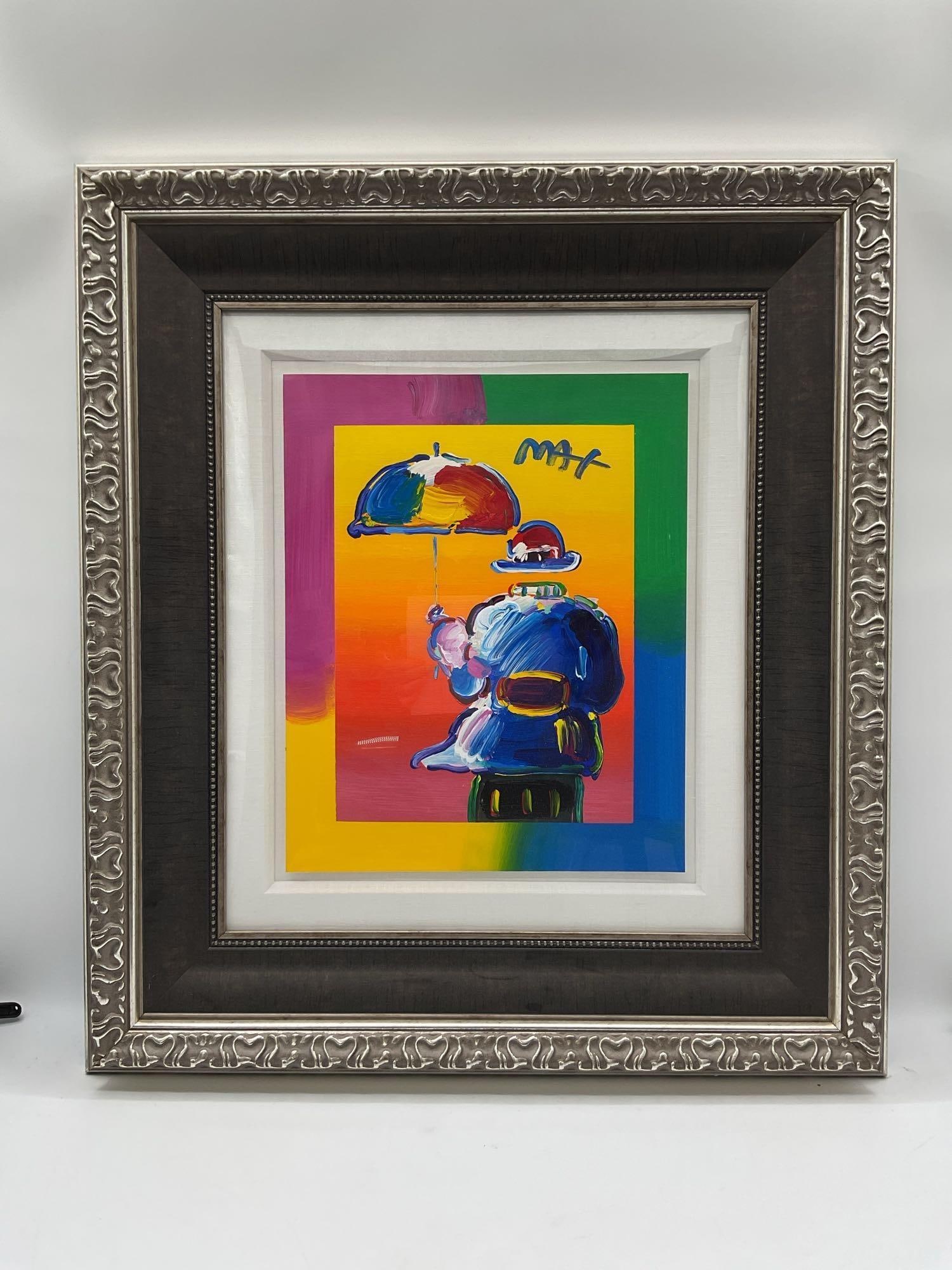 Umbrella Man by Peter Max (German/American, b.1937) Serigraph (1 of 4)