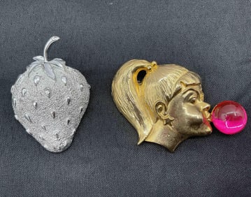 Pair of Vintage Brooches