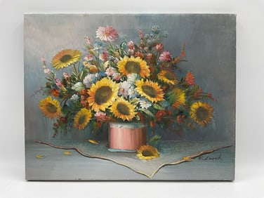 "Sunflowers"by Charles Redmond(American )Oil painting