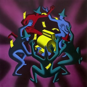 Mark Kostabi Cash Dance (Purple)