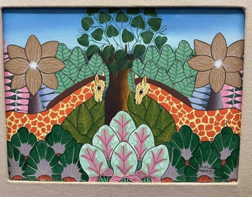 Giraffes in Tropical Forest by Jean Claude Souvenir