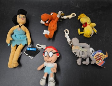 Flintstone and other Cartoon Character Keychain Lot