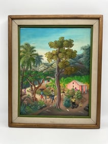 Countryside Village Scene by Denize Maguito, 1994