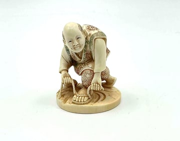 Japanese Style Netsuke Figurine of Elder