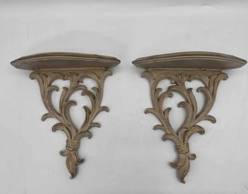Pair of Ornate Wall Shelves