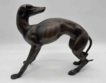 Bronze Greyhound Sculpture – Modernist Canine Art