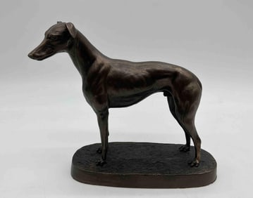 Bronze Greyhound Sculpture by R. Donaldson