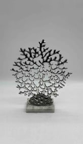 Silver Tone Coral Sculpture