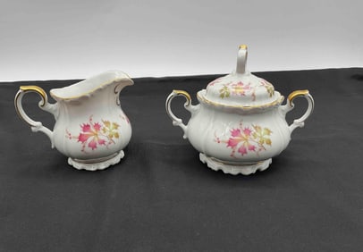 Edelstein Porcelain Creamer and Sugar Bowl Set