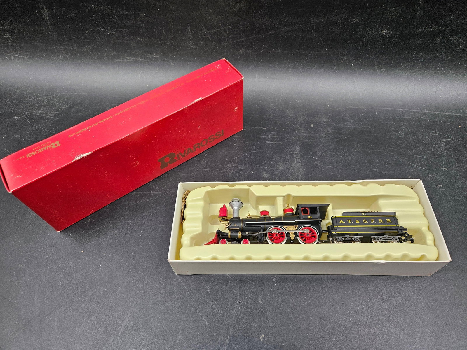 Rivarossi HO Scale A.T. & S.F. Steam Locomotive with Tender (1 of 2)