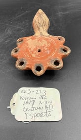 OL3 - 223 Roman Oil lamp 2-3rd Century AD 7 Spouts