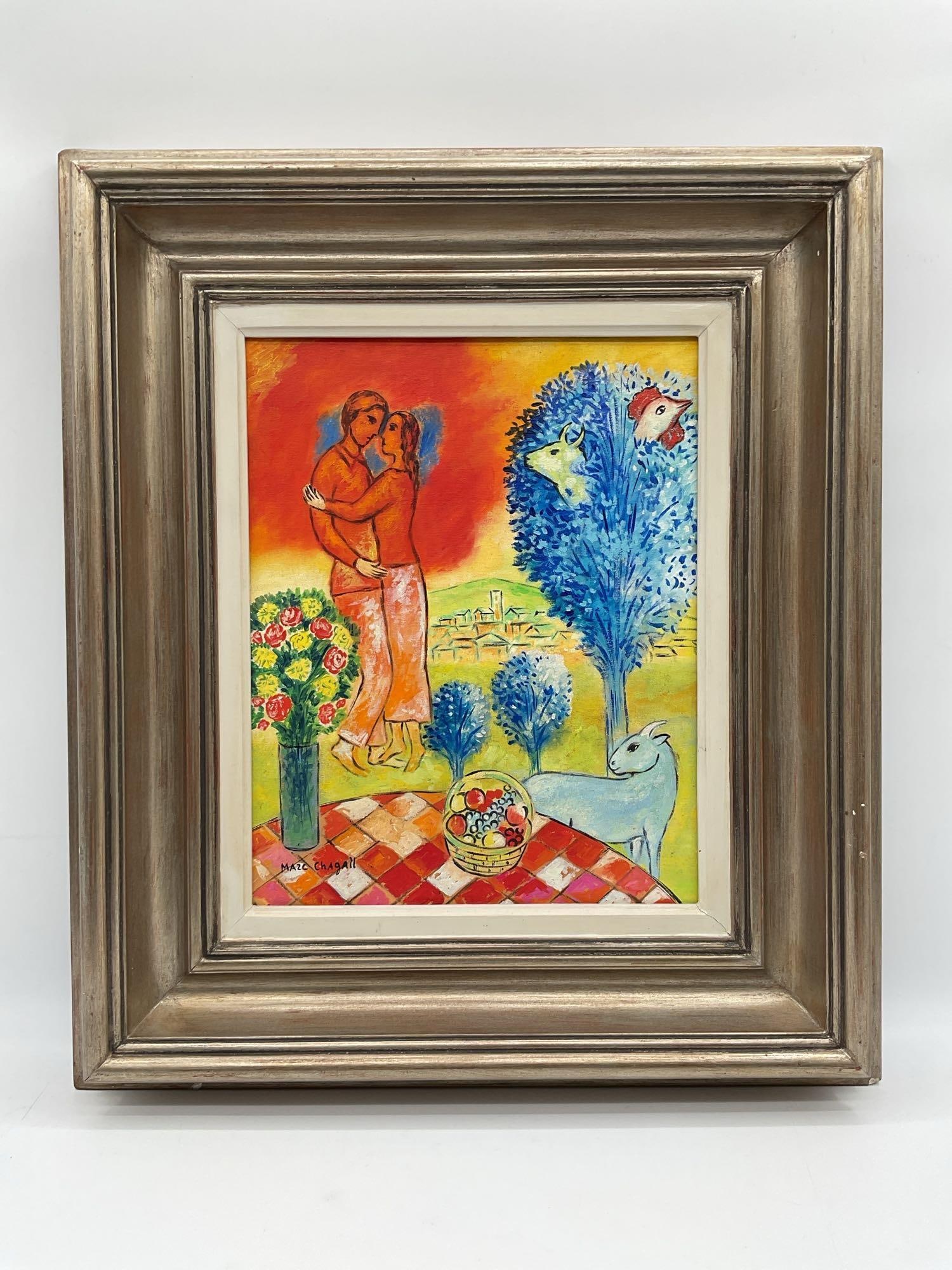 Marc Chagall, Untitled (Lovers in a Dreamscape) (1 of 4)