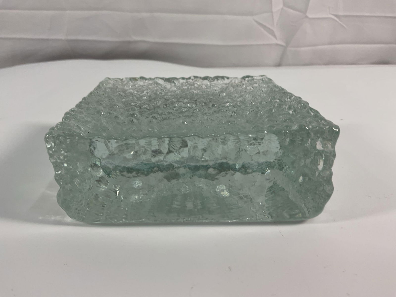 Vintage Glass Ice Block Paperweight (1 of 3)