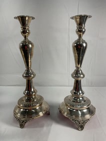 Pair of Silver Plated Candlesticks