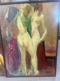 Nude Figures with Drapery by Loran Wilford