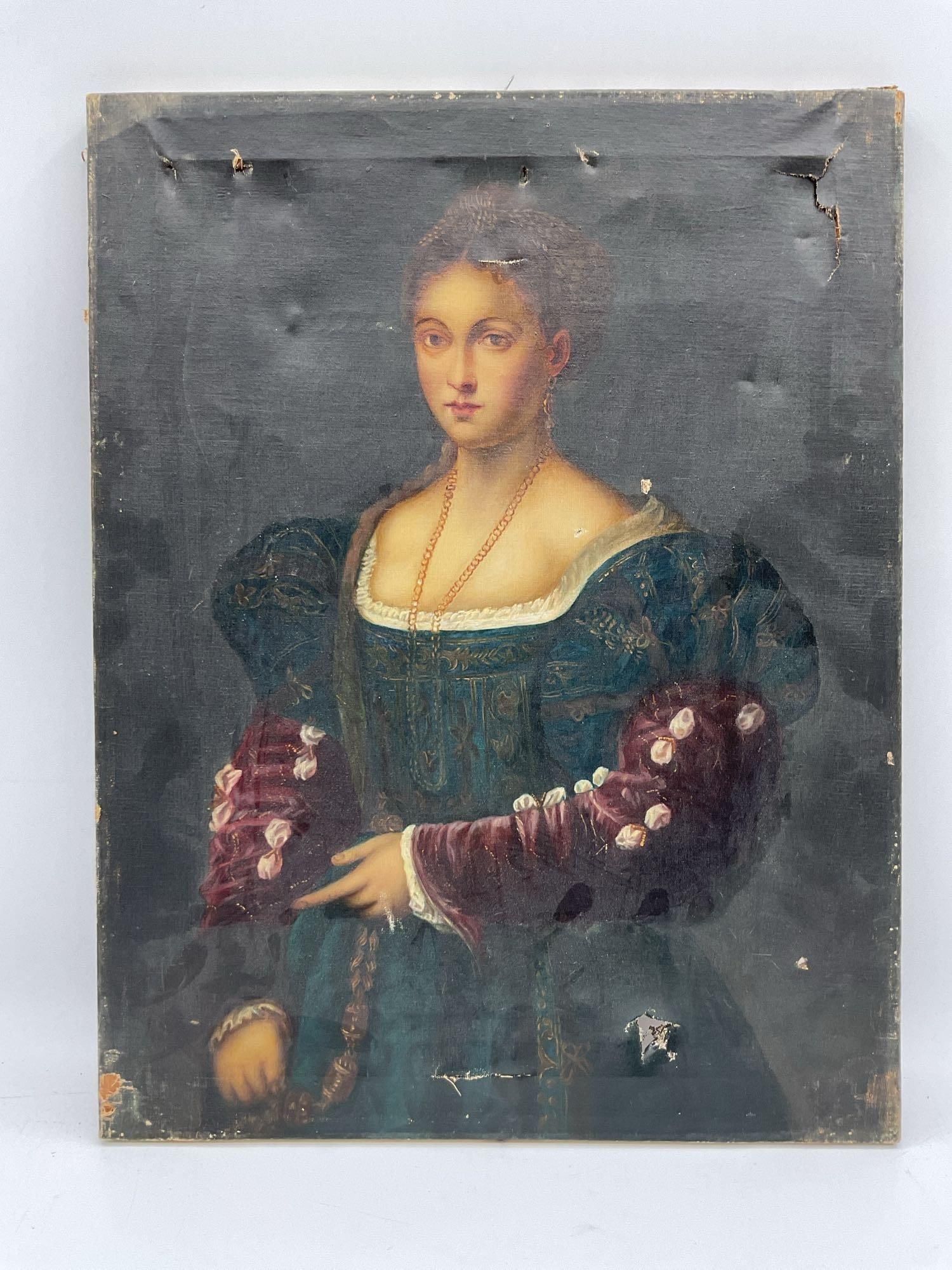 Portrait of Victorian-era woman Signed, artist unknown (1 of 3)