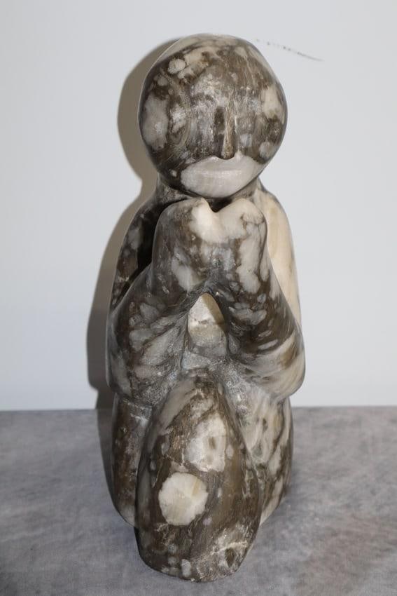 Stone (possibly serpentine) Carving Of Praying Man (1 of 6)