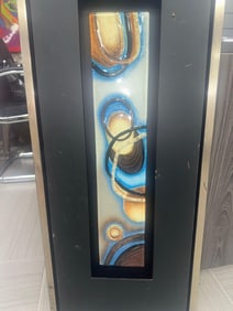 Abstract Fused Glass Wall Art in Shadowbox Frame