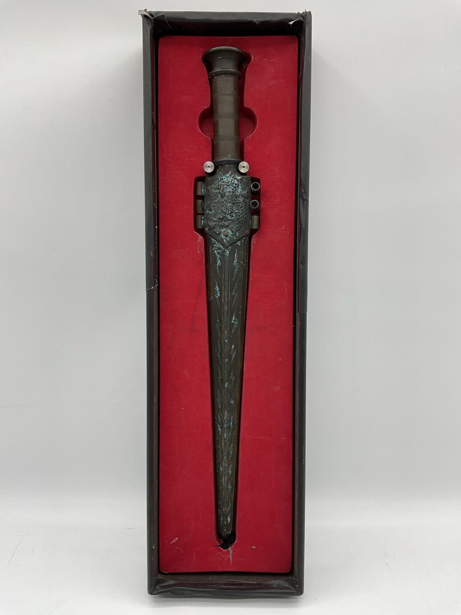 Decorative Bronze Ceremonial Dagger in Presentation Box (1 of 4)
