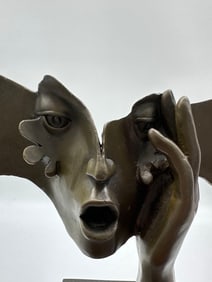 Surrealist Masked Face Sculpture by Salvador Dali