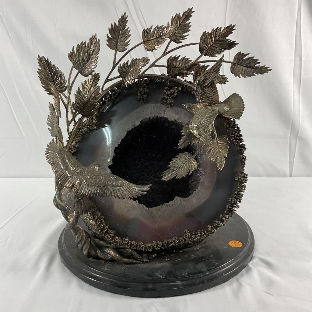 Amethyst Geode Birds Nest Statue (1 of 4)