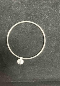Sterling Silver 925 Classic Bangle Bracelet, Size 8.5