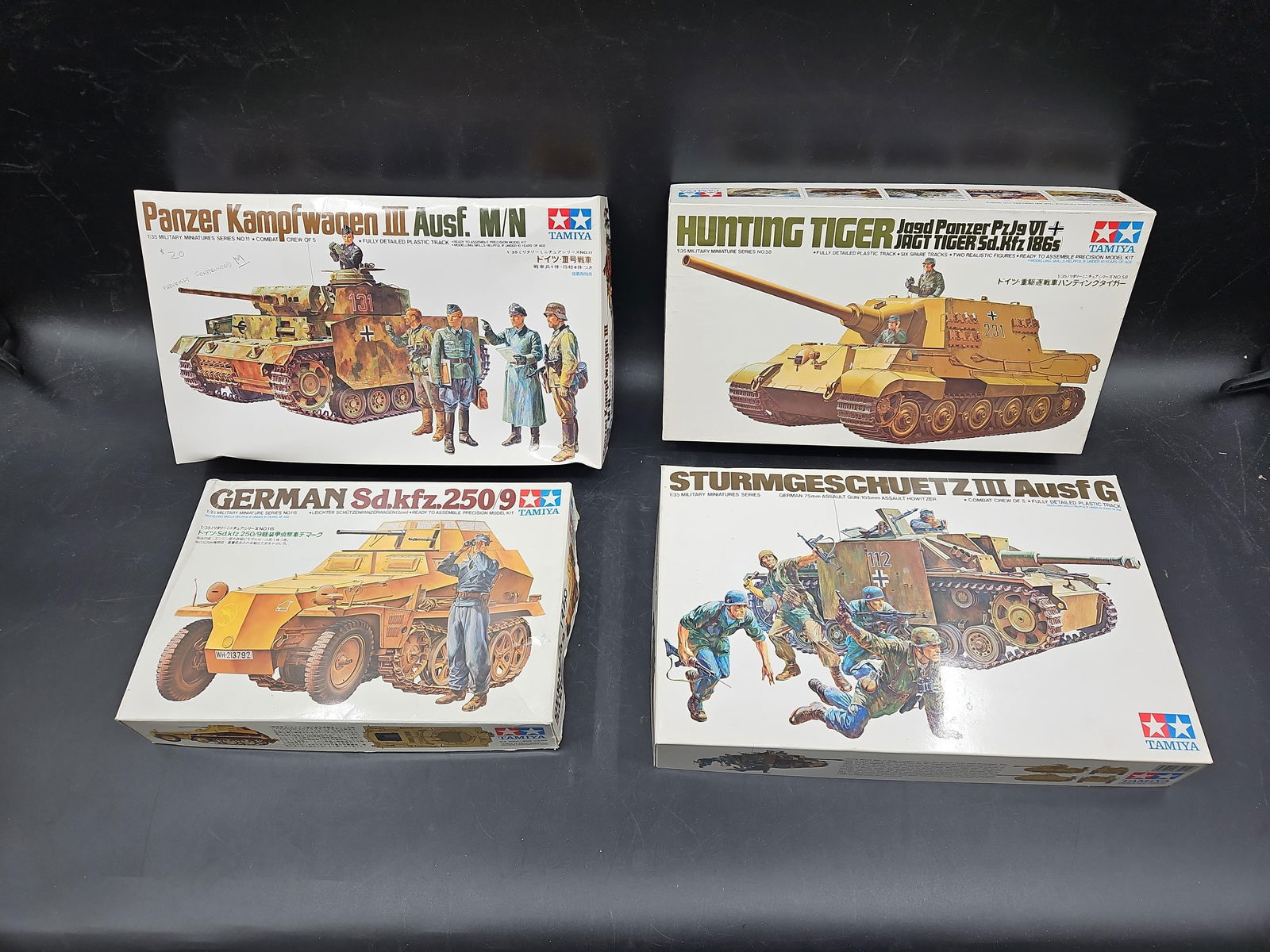 Collection of Tamiya 1/35 WWII German Armor Model Kits (1 of 5)