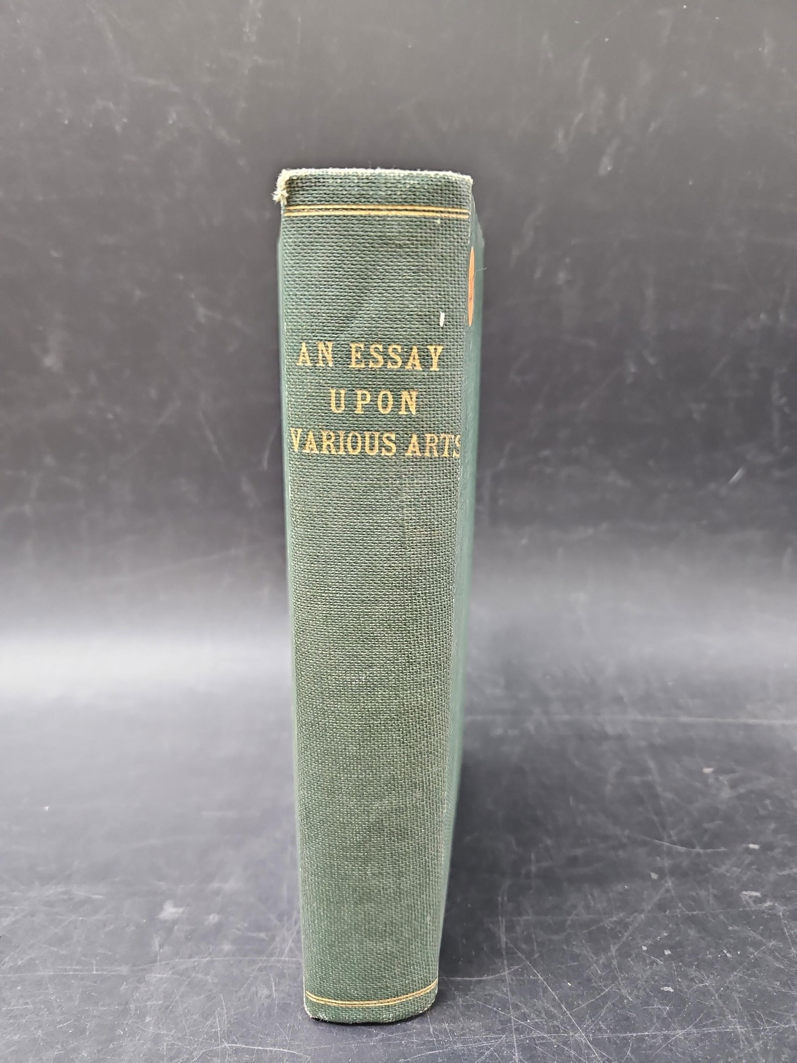 An Essay Upon Various Arts by Theophilus, Rugerus (translated by Robert Hendrie, 1847): Antique hardcover volume titled An Essay Upon Various Arts, translated from the original Latin text Diversarum Artium Schedula by Theophilus, also known as Rugerus, published in 1847 by John Murray, L
