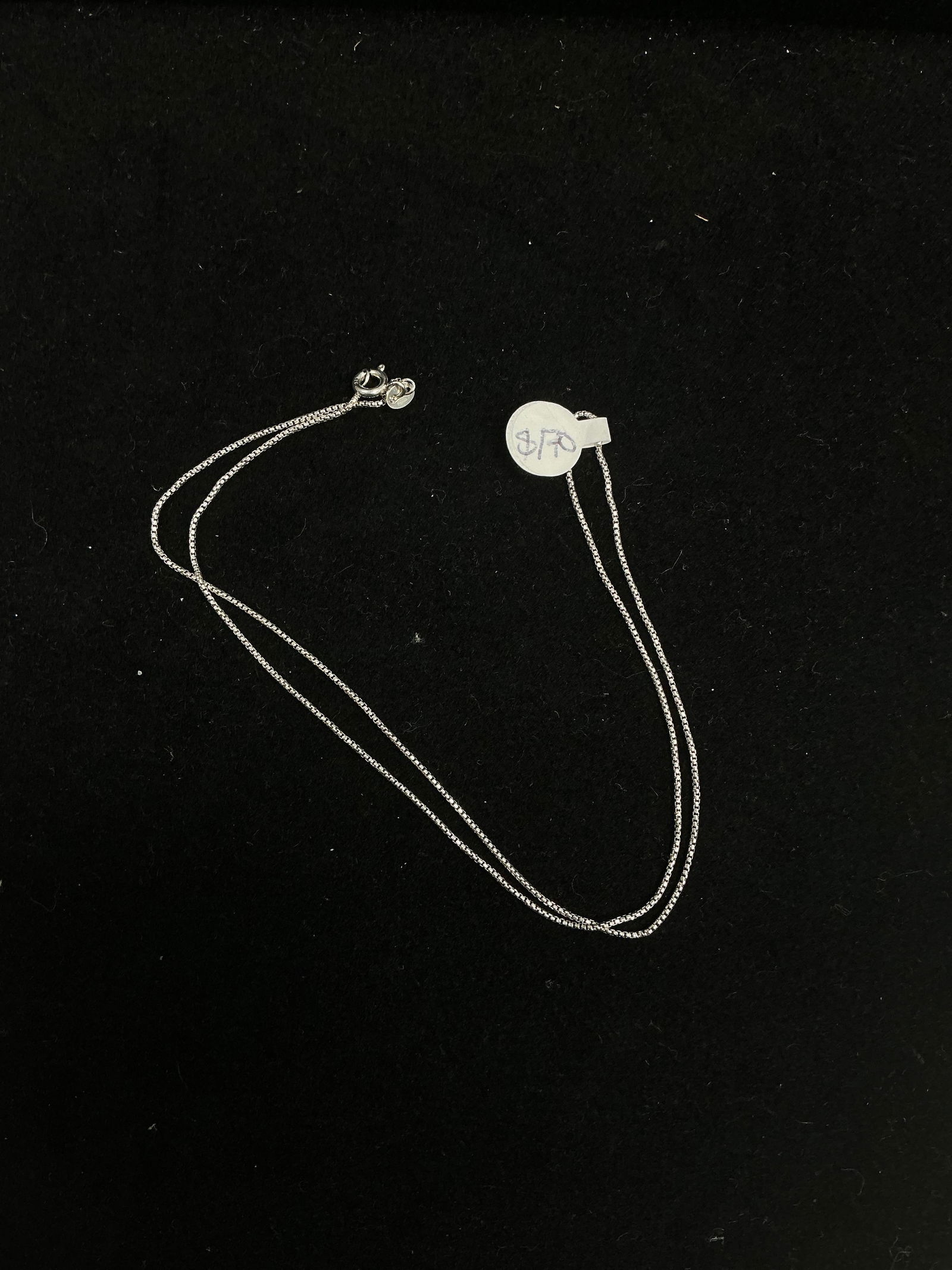 Sterling Silver 925 Italian Box Chain Necklace – 2.69g (1 of 6)