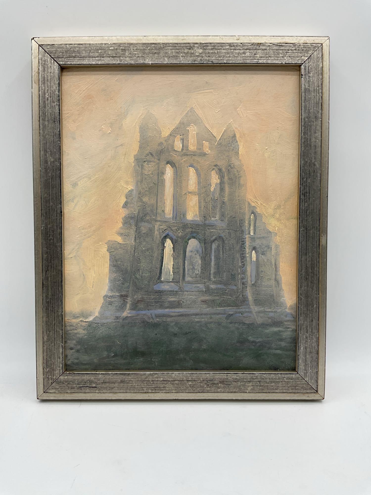 "Whitbey Abbey in the Morning Mist" by Talia Felix: "Whitbey Abbey in the morning mist" by Talia Felix Dimensions: H17in L13in