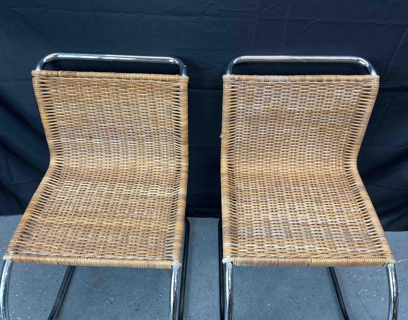 Pair of Ludwig Mies van der Rohe Stending "MR 10" Chairs (1 of 5)