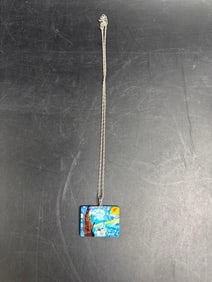 Necklace with Starry Night Inspired Pendant