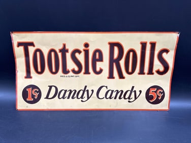 Vintage Tootsie Rolls Tin Advertising Sign
