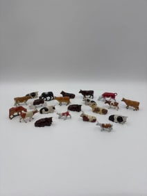 Group of Vintage Painted Metal Farm Animals