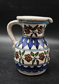 Judaic Ceramic Pitcher