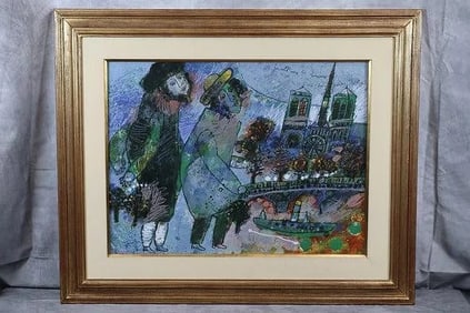 Je vais vers les hommes des grandes villes by Theo Tobiasse(Israeli/French, 1927-2013) lithograph