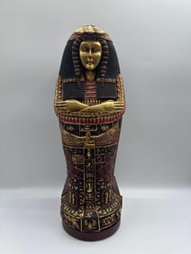 Egyptian Sarcophagus-Shaped Storage Cabinet