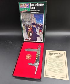 Limited Edition Norman Rockwell Commemorative Pocket Knife by Frost Cutlery