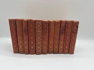 Collection of Classic Leather-Bound Books
