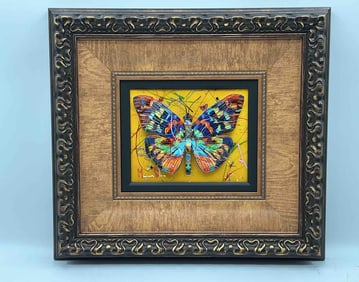"A little Change Goes A Long Way (yellow)" by Marcus Glenn (American, b.1968) Mixed Media