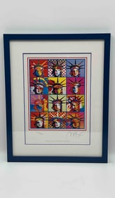 "Liberty and Justice for All" by Peter Max (German/American, b.1937) Serigraph
