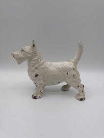 Large Cast Iron White  Westie Terrier Dog - Door Stop