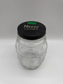 Vintage Necco Candies Glass Jar with Lid