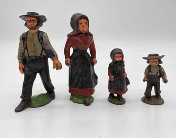 Cast Iron Amish Statues