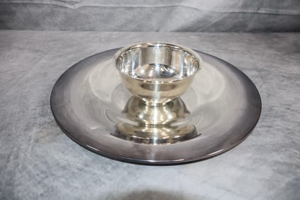 Silver plated platter set