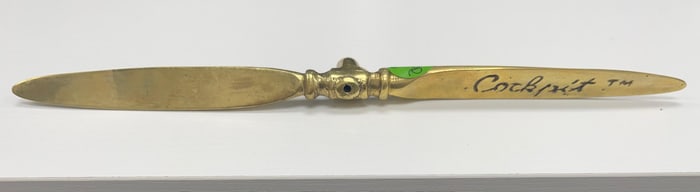 Vintage Brass Propeller Letter Opener – Cockpit