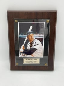 Mickey Mantle Signed Color Photo Plaque